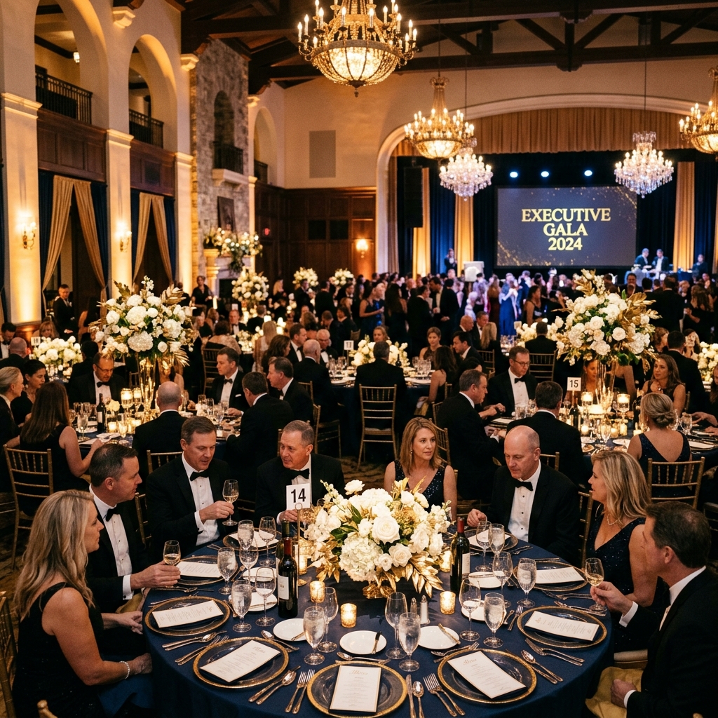 Corporate Gala Dinner Setup